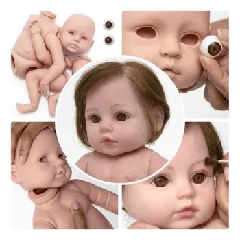Kit Boneca Reborn Molde Menina Valentina Corpinho Silicone - image 1